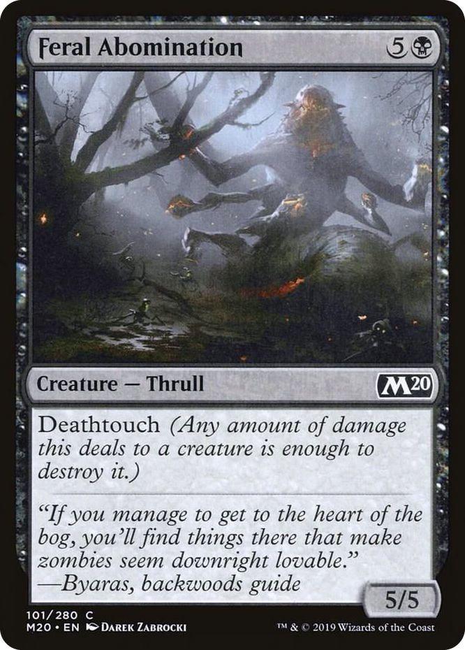 0101 Feral Abomination C Core Set 2020