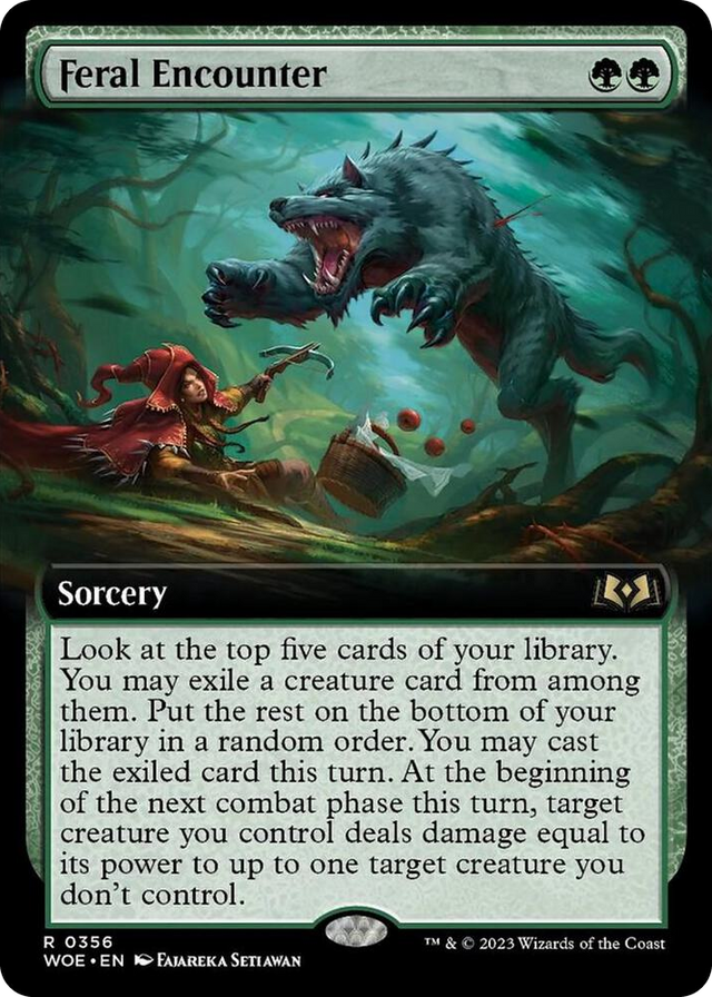 0356 Feral Encounter (Extended Art) R Wilds of Eldraine