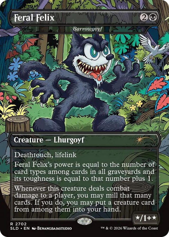 2702 Feral Felix  - Barrowgoyf R Secret Lair Drop Series