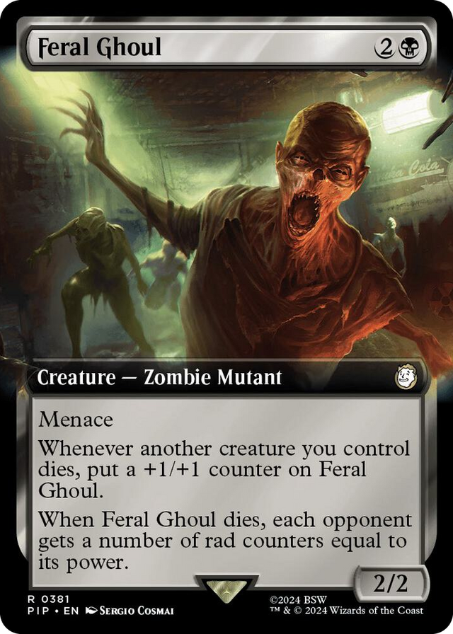 0381 Feral Ghoul (Extended Art) R Universes Beyond: Fallout