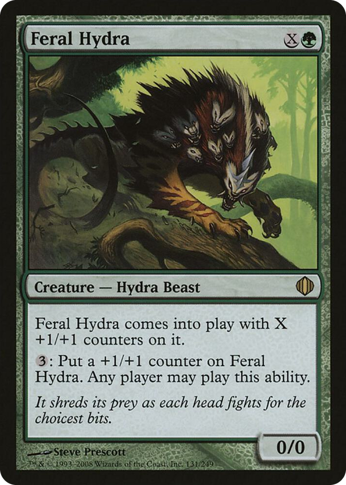 Feral Hydra (Magic Player Rewards 2009) #131 R - Oversize Cards Pokemon card