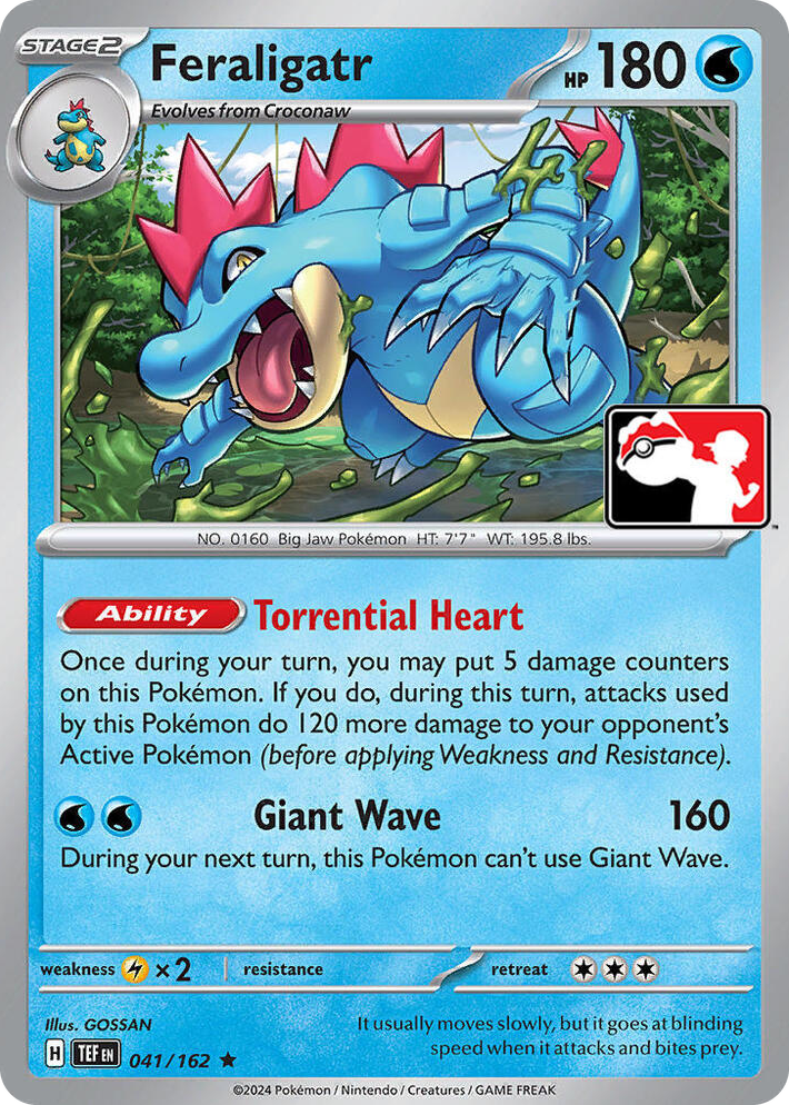 0041 Feraligatr Rare Prize Pack Series Cards