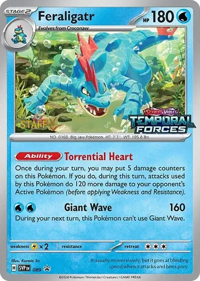 0089 Feraligatr - 089 (Prerelease) [Staff] Promo Scarlet & Violet Promo Cards