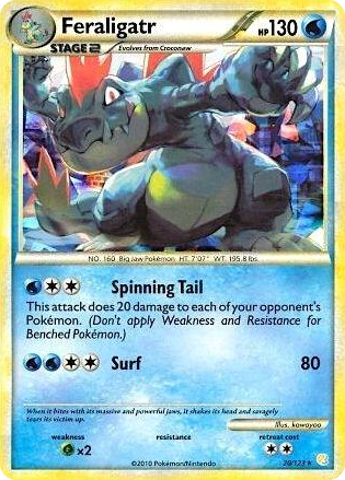 Feraligatr - 20/123 (Cracked Ice Holo) #20 Holo Rare - Deck Exclusives Pokemon card
