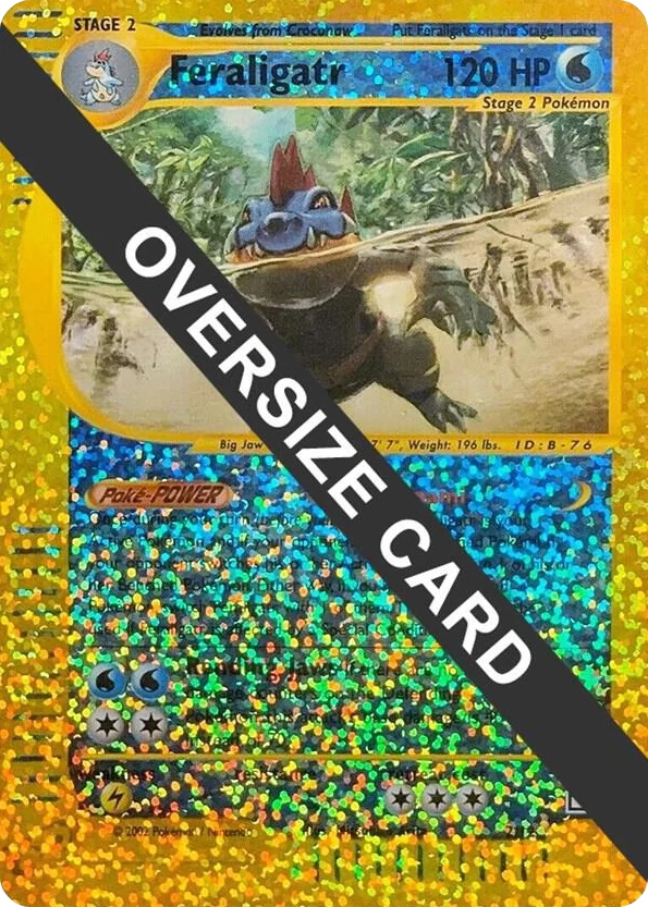 0002 Feraligatr - 2/12 (Box Topper) Promo Jumbo Cards