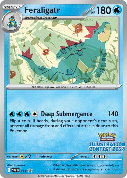 0213 Feraligatr - 213 (Illustration Contest 2024) Promo Scarlet & Violet Promo Cards