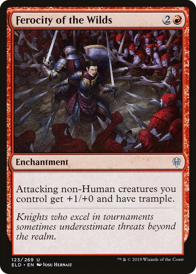 0123 Ferocity of the Wilds U Throne of Eldraine