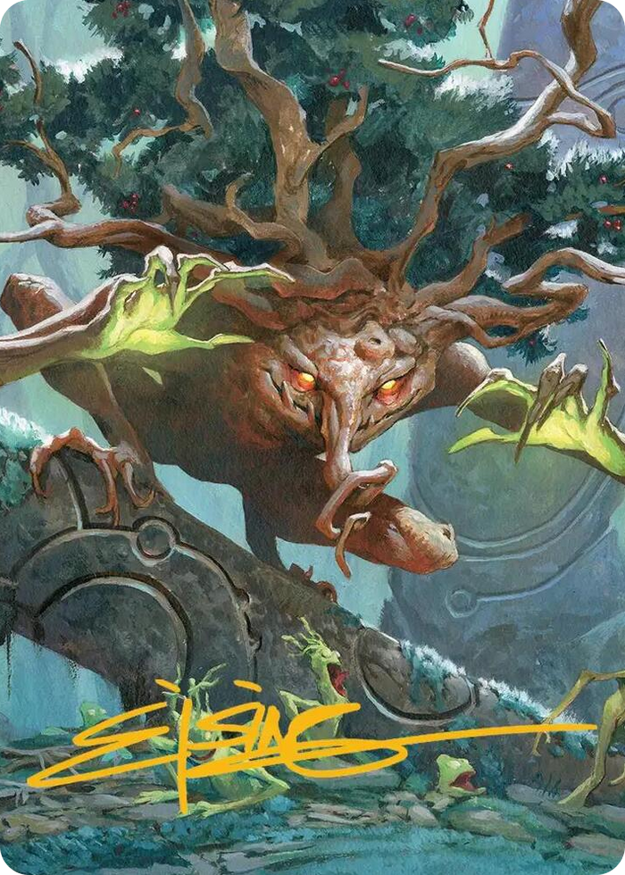 Ferrafor, Young Yew Art Card (Gold-Stamped Signature) #47 S - Art Series: Lorwyn Eclipsed Pokemon card