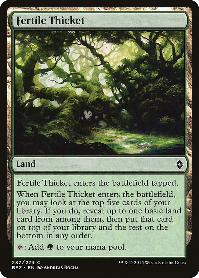 Fertile Thicket #237 C - Battle for Zendikar Pokemon card