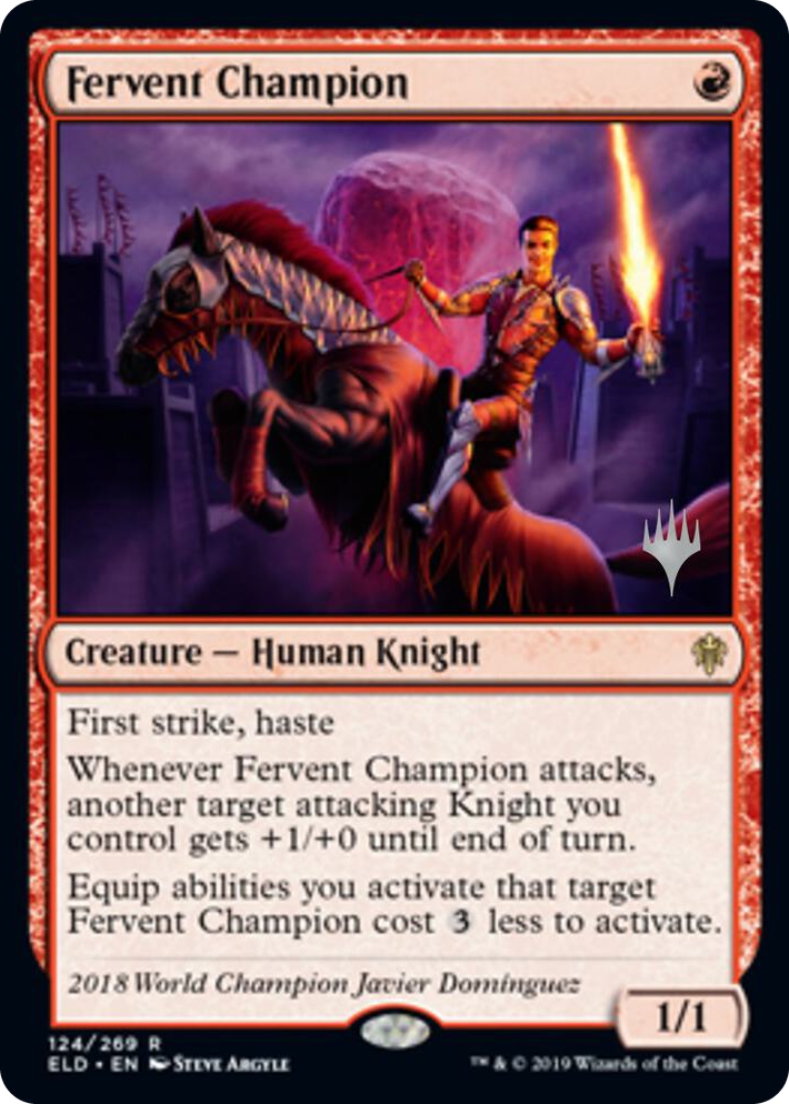 0124 Fervent Champion R Promo Pack: Throne of Eldraine