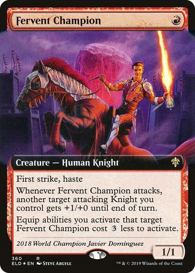 0360 Fervent Champion (Extended Art) R Throne of Eldraine
