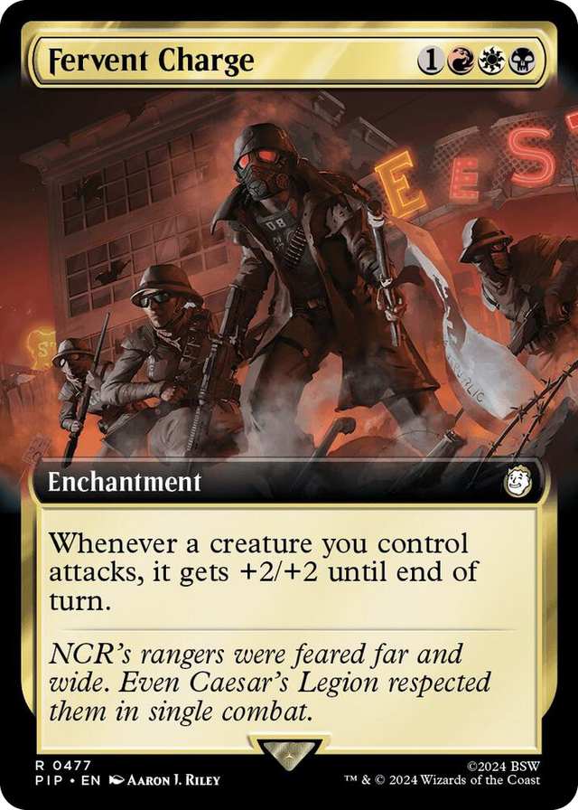 0477 Fervent Charge (Extended Art) R Universes Beyond: Fallout