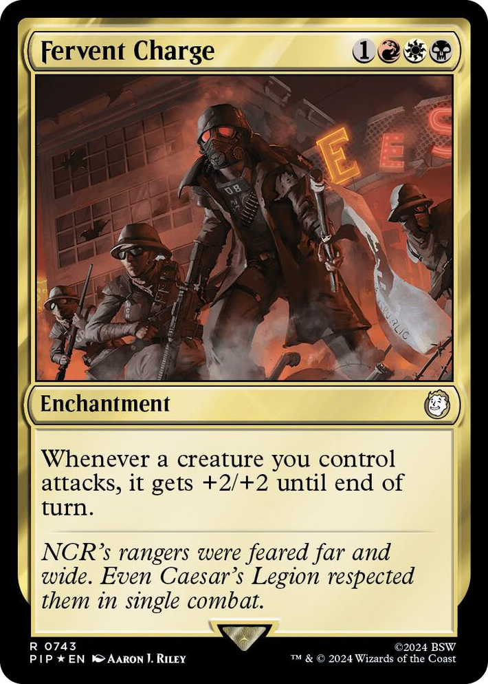 0743 Fervent Charge (Surge Foil) R Universes Beyond: Fallout
