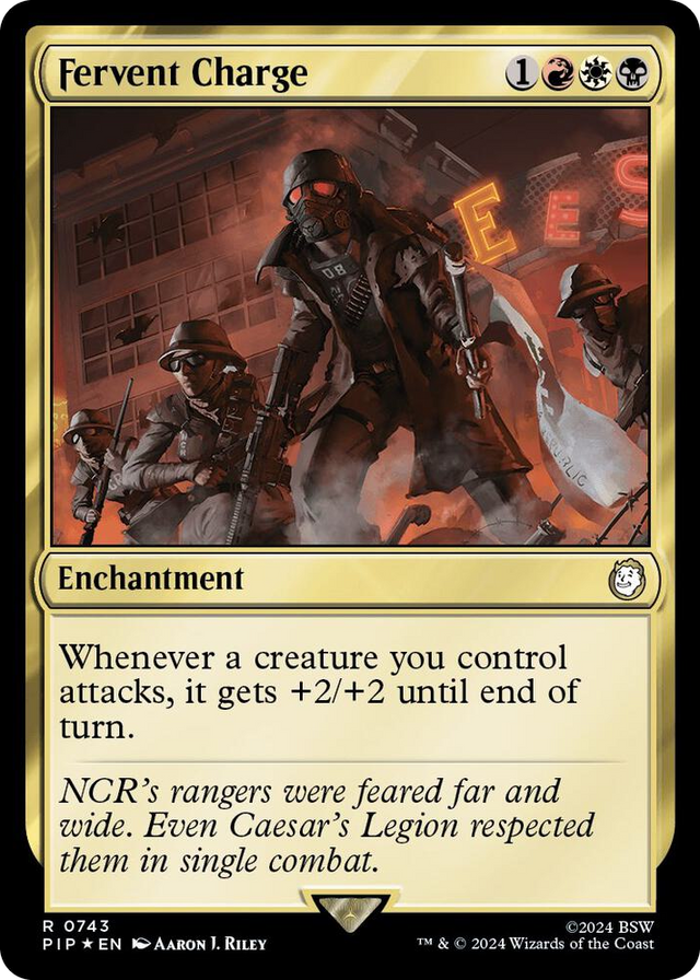 0743 Fervent Charge (Surge Foil) R Universes Beyond: Fallout