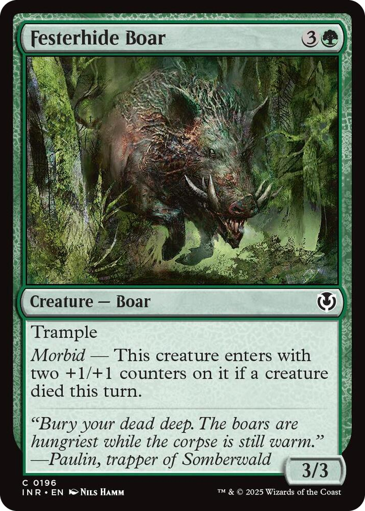 0196 Festerhide Boar C Innistrad Remastered