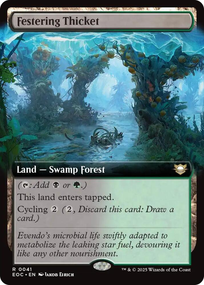 0041 Festering Thicket (Extended Art) R Commander: Edge of Eternities