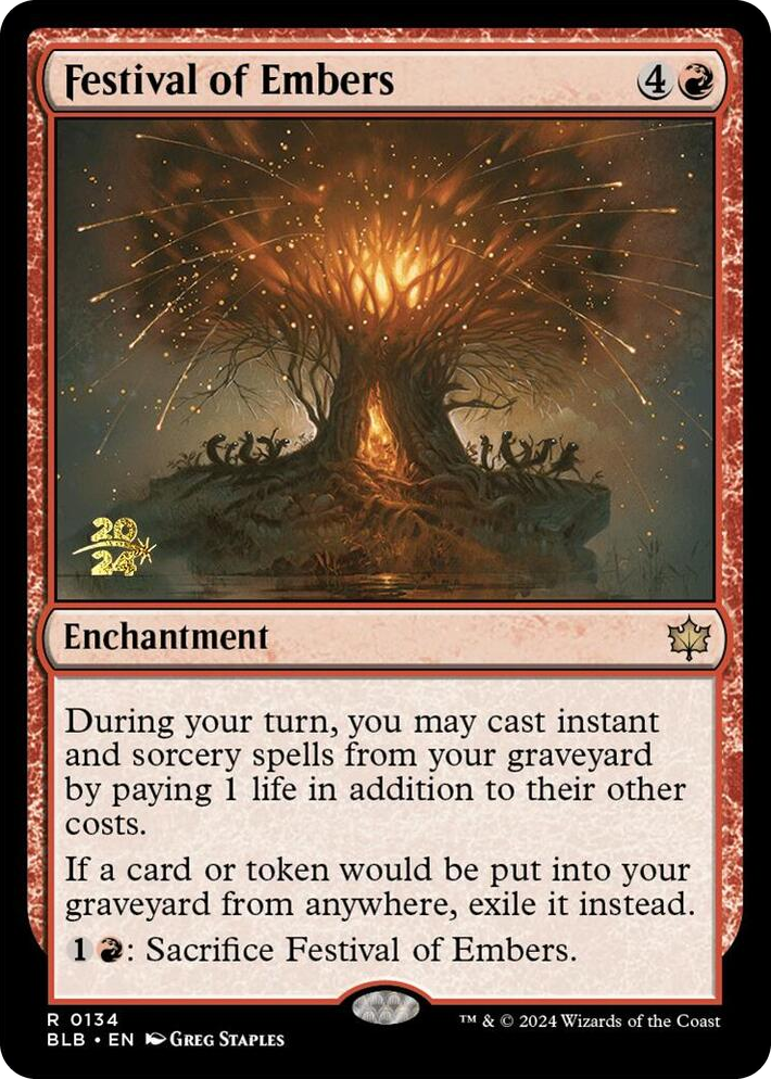 0134 Festival of Embers R Prerelease Cards