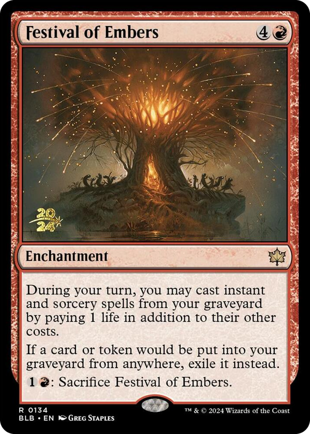 0134 Festival of Embers R Prerelease Cards