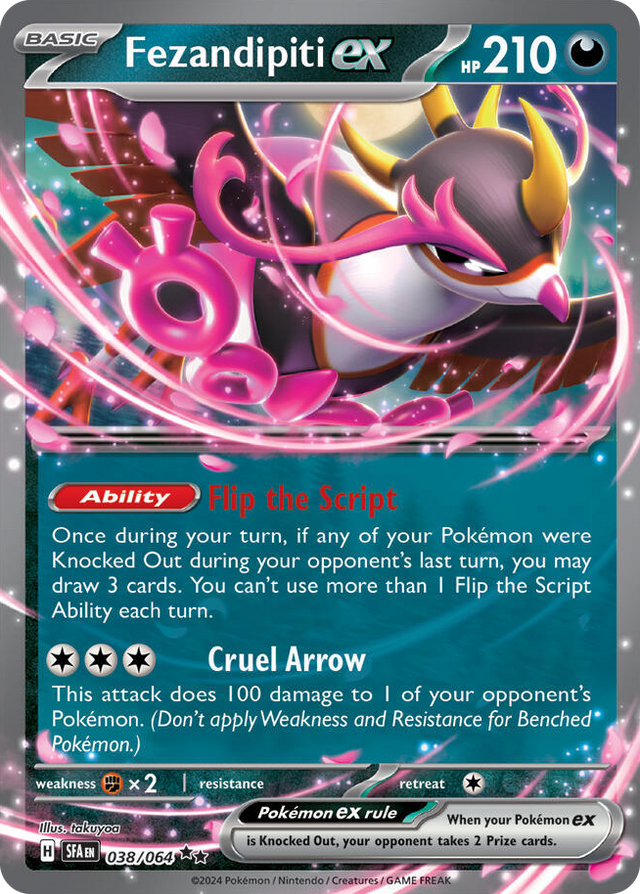 0038 Fezandipiti ex - 038/064 (Starless Holo) Double Rare Deck Exclusives