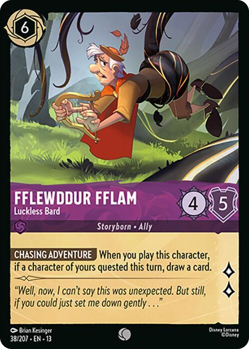 Fflewddur Fflam - Luckless Bard #38 Common - Attack of the Vine! Pokemon card