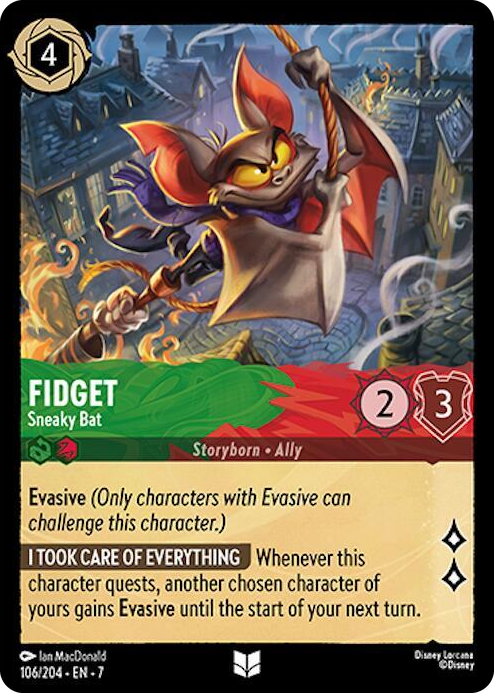 0106 Fidget - Sneaky Bat Uncommon Archazia's Island