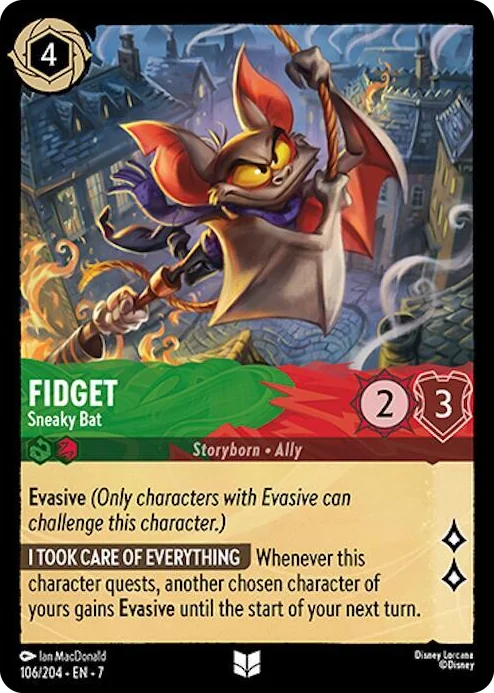 0106 Fidget - Sneaky Bat Uncommon Archazia's Island