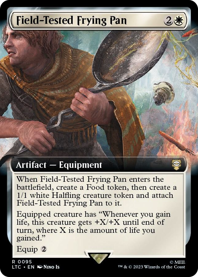 Field-Tested Frying Pan (Extended Art) #95 R - Commander: The Lord of the Rings: Tales of Middle-earth Pokemon card