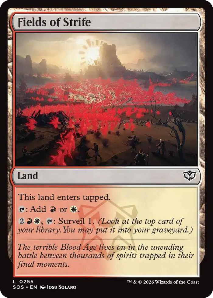 Fields of Strife #255 L - Secrets of Strixhaven Pokemon card