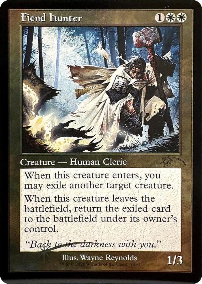 Fiend Hunter (Retro Frame) #7137 R - Secret Lair Drop Series Pokemon card