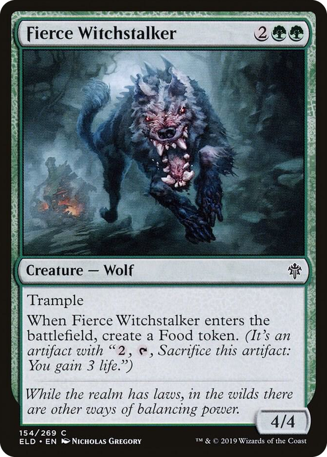 0154 Fierce Witchstalker C Throne of Eldraine