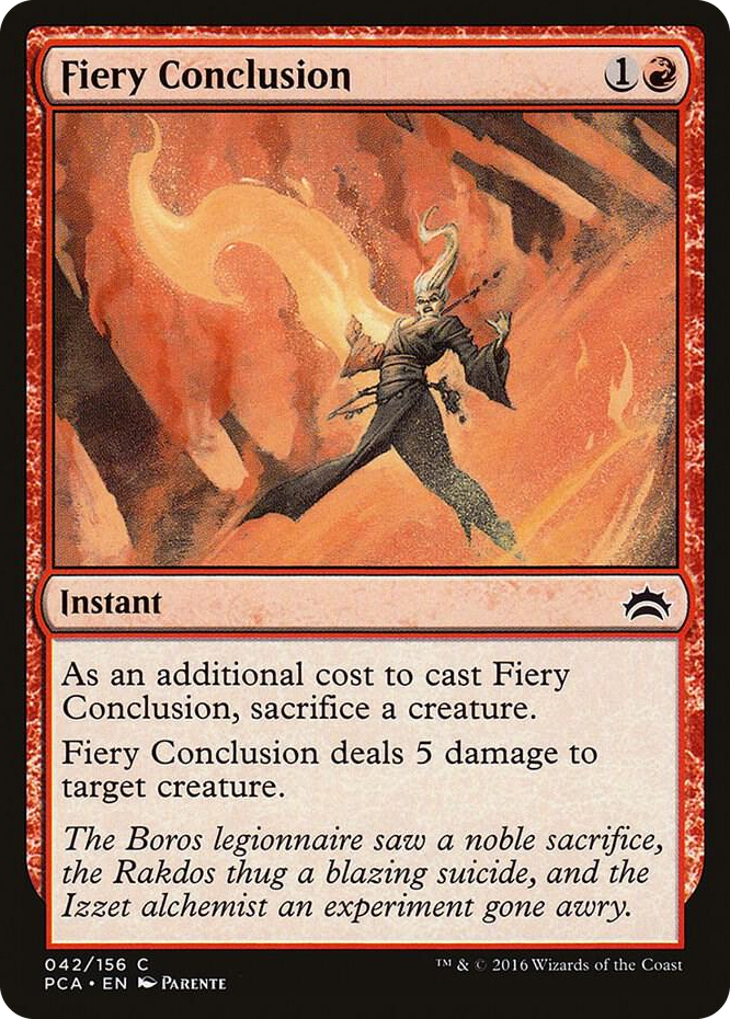 Fiery Conclusion #42 C - Planechase Anthology Pokemon card