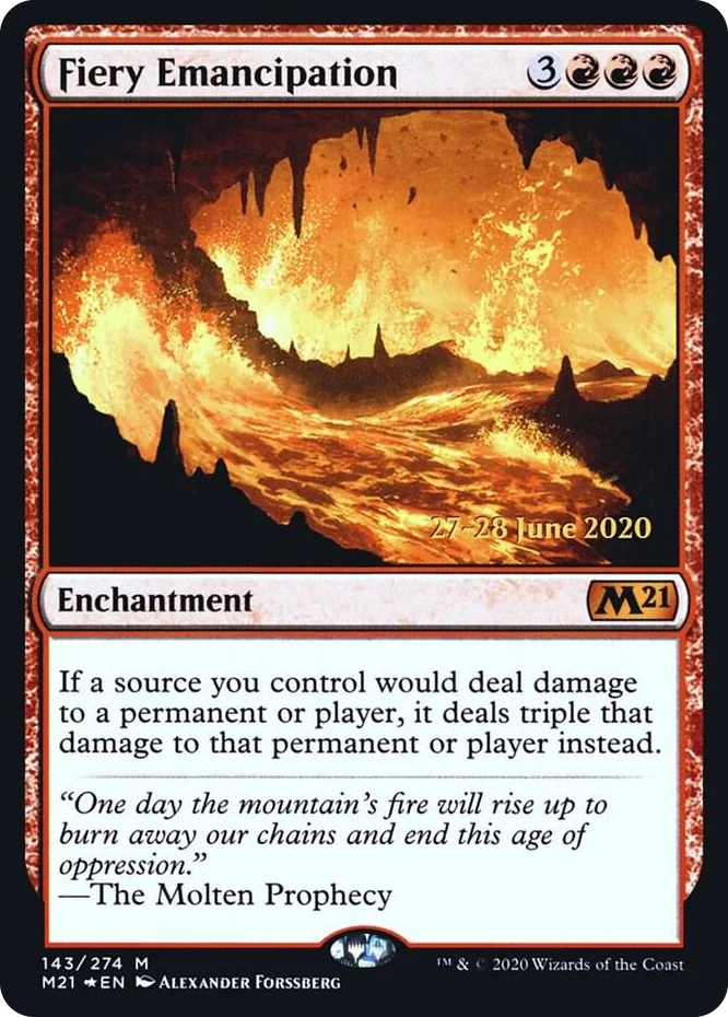 0143 Fiery Emancipation M Prerelease Cards