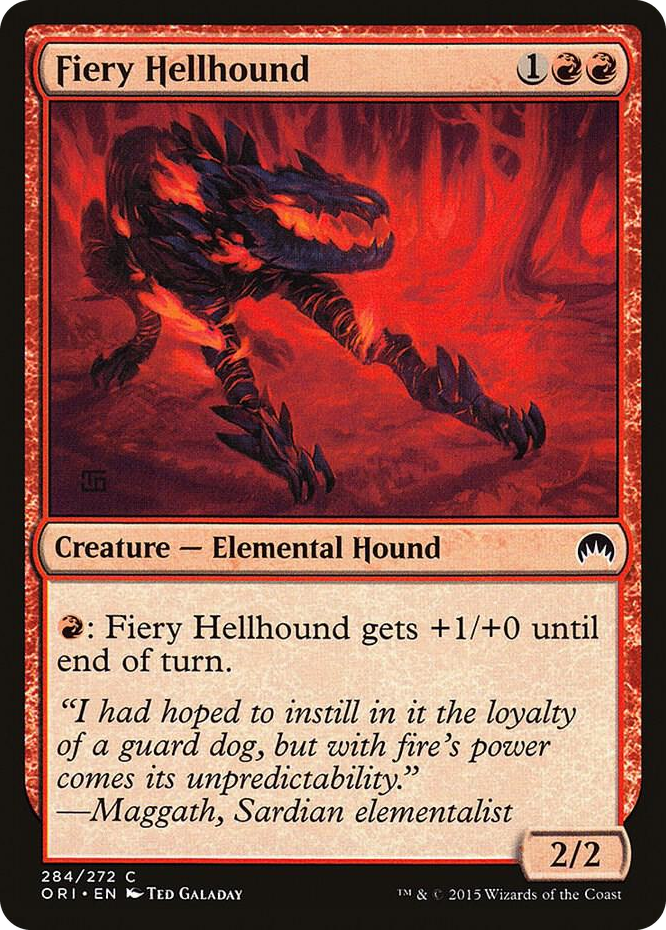 0284 Fiery Hellhound C Magic Origins