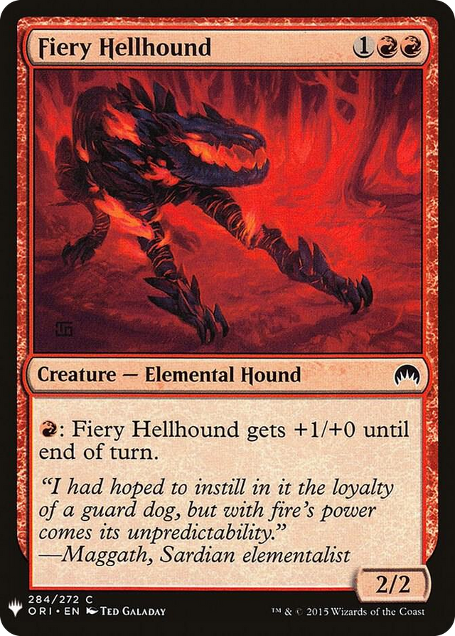 0284 Fiery Hellhound C The List Reprints
