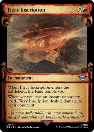 0577 Fiery Inscription (Showcase Scrolls) U Universes Beyond: The Lord of the Rings: Tales of Middle-earth