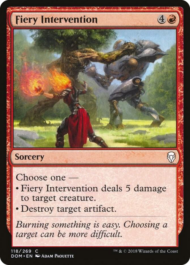 0118 Fiery Intervention C Dominaria