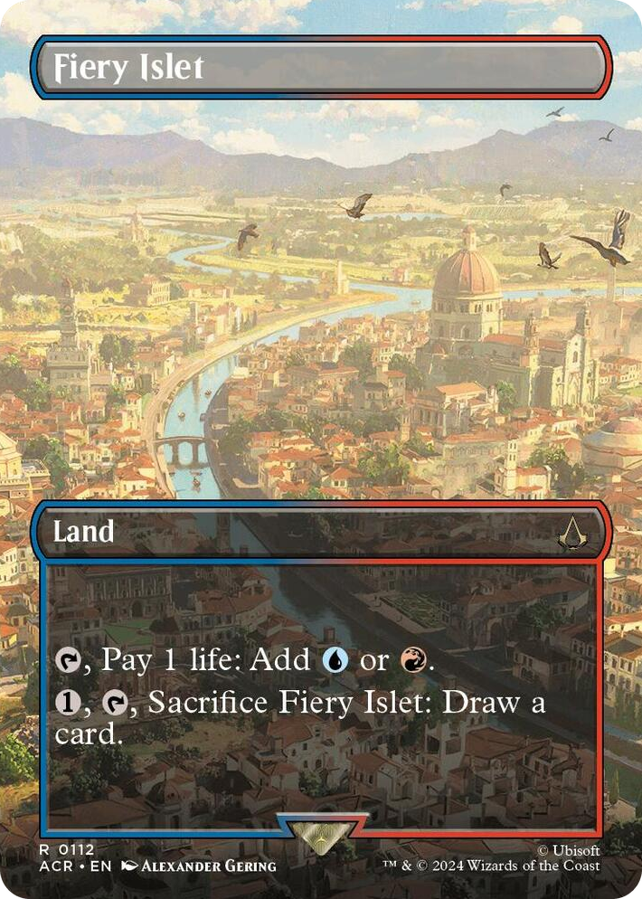 0112 Fiery Islet (Borderless) R Universes Beyond: Assassin's Creed