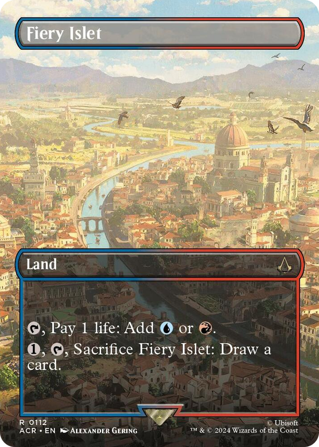 0112 Fiery Islet (Borderless) R Universes Beyond: Assassin's Creed