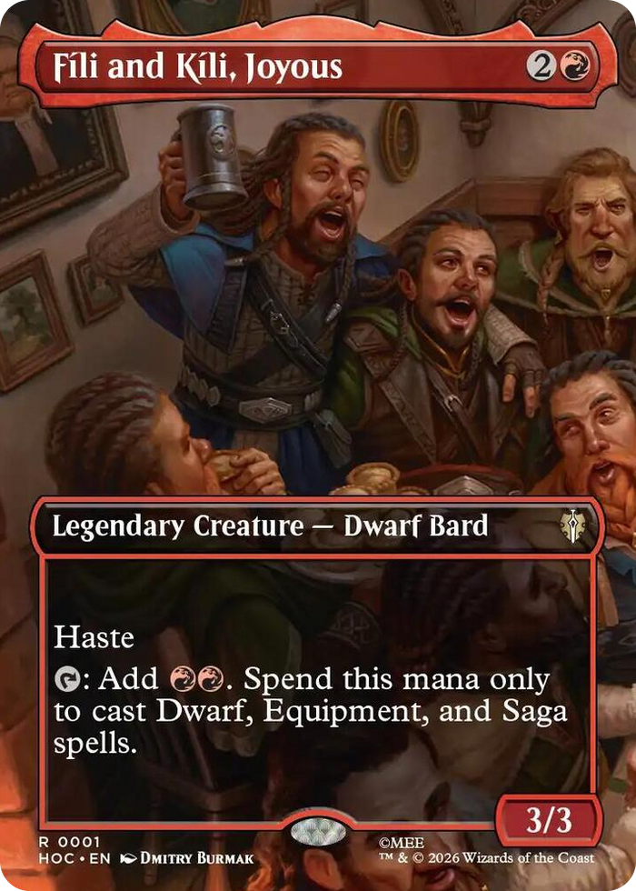 Fili and Kili, Joyous (Borderless) #1 R - The Hobbit: Eternal-Legal Pokemon card