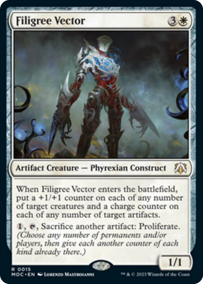 Filigree Vector #15 R - Commander: March of the Machine Pokemon card