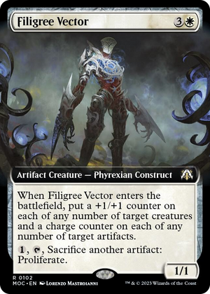 0102 Filigree Vector (Extended Art) R Commander: March of the Machine