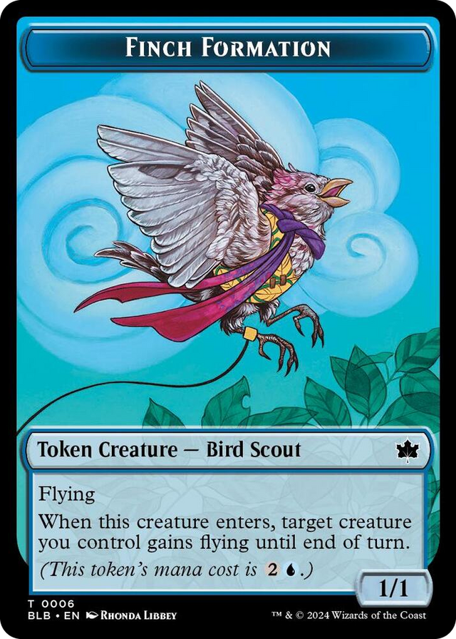 0006 Finch Formation Token T Bloomburrow