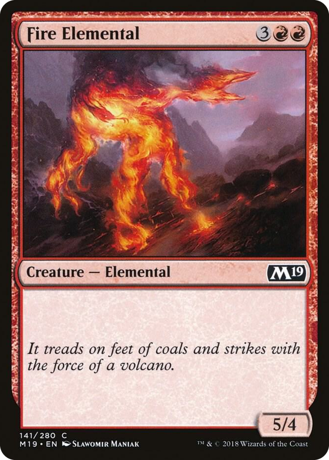 0141 Fire Elemental C Core Set 2019