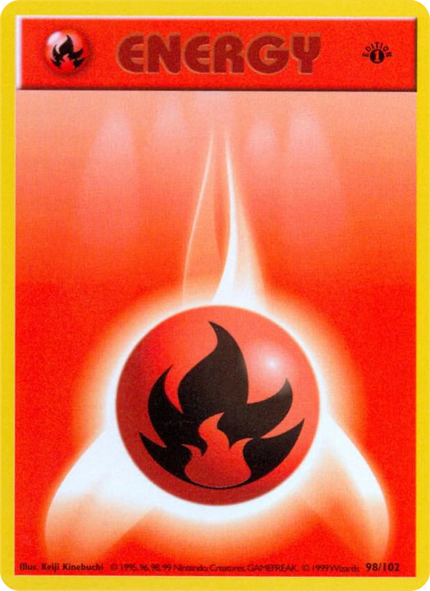 0098 Fire Energy Common Base Set (Shadowless)