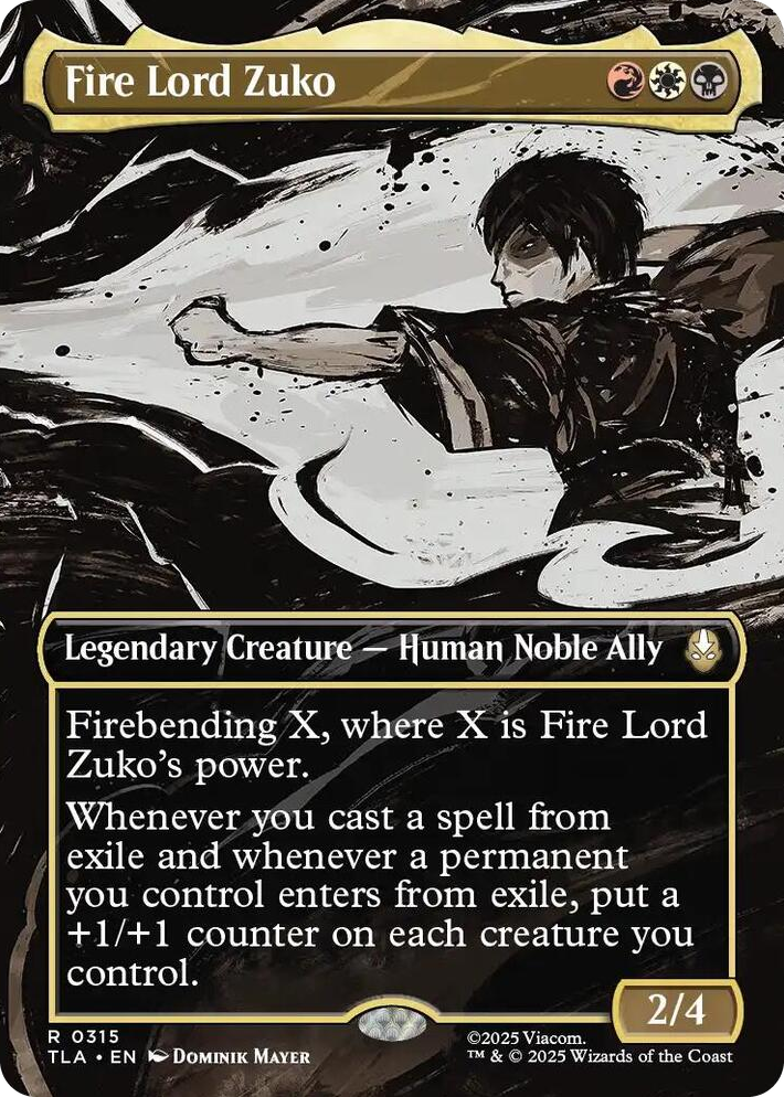 0315 Fire Lord Zuko (Borderless) R The Last Airbender