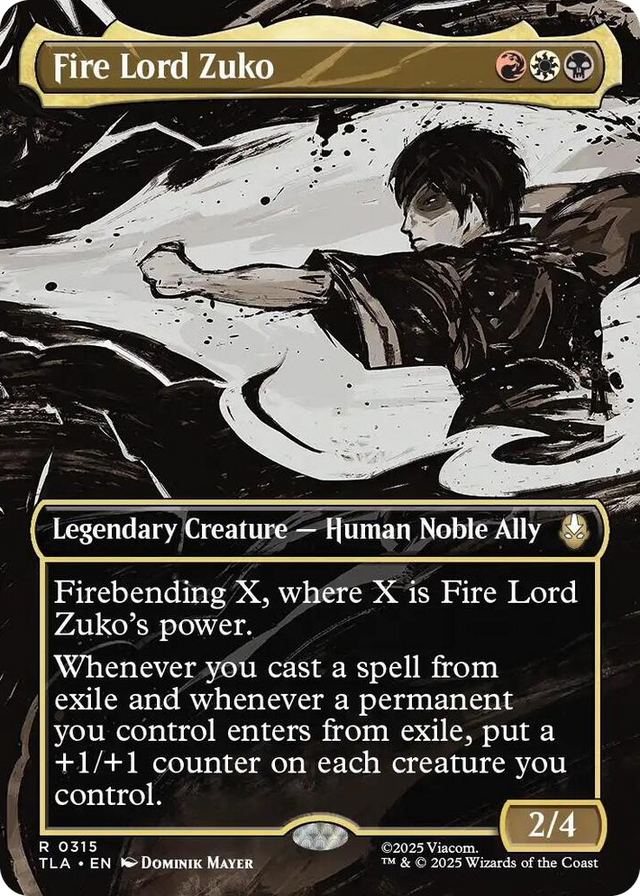 0315 Fire Lord Zuko (Borderless) R The Last Airbender