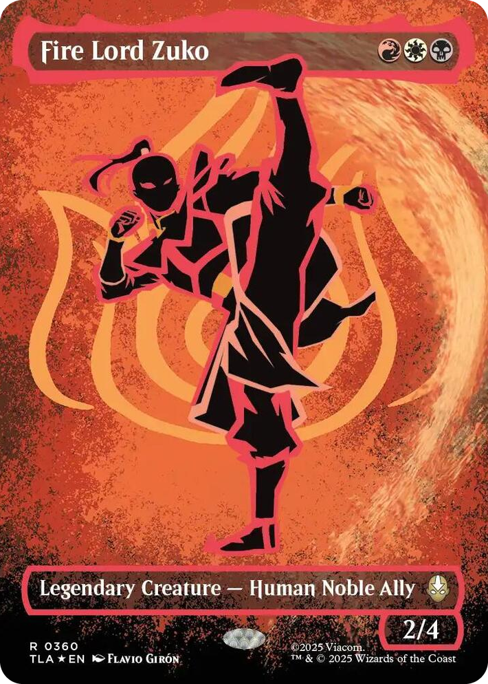 0360 Fire Lord Zuko (Borderless) (Neon Ink Foil) R The Last Airbender