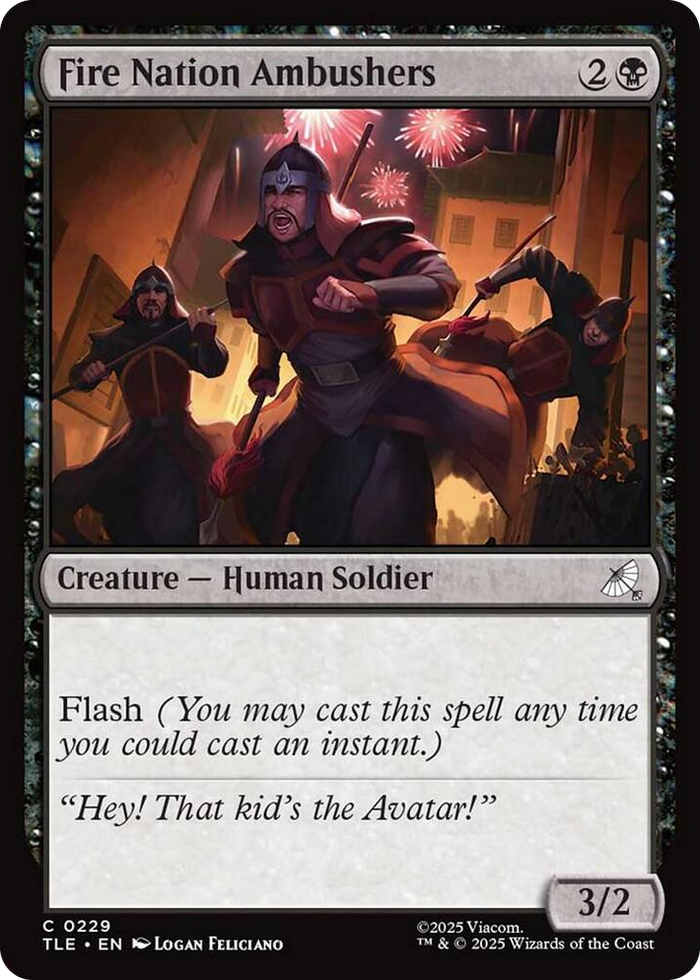 Fire Nation Ambushers #229 C - The Last Airbender: Eternal-Legal Pokemon card