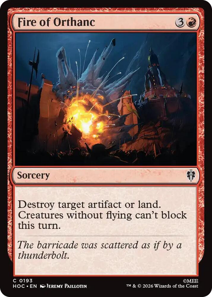 Fire of Orthanc #193 C - The Hobbit: Eternal-Legal Pokemon card