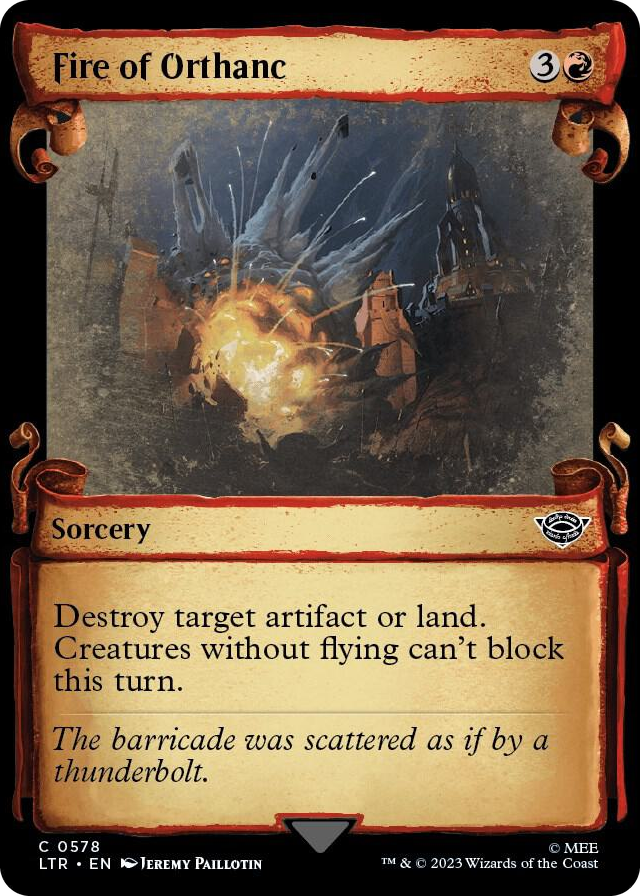 Fire of Orthanc (Showcase Scrolls) #578 C - Universes Beyond: The Lord of the Rings: Tales of Middle-earth Pokemon card